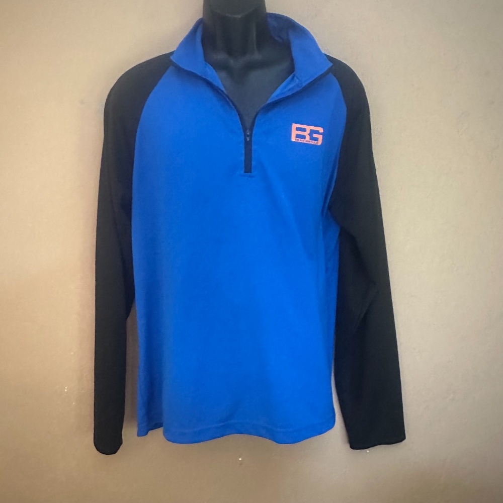 Bear Grylls Men's Long Sleeve Quarter-Zip Pullover - Royal Blue/Black